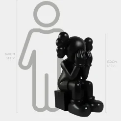 Statues & Sculptures Figurative|Floor Standing^Lucify Hide 130cm Black Resin Indoor Sculpture