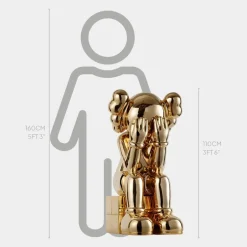 Statues & Sculptures Figurative|Floor Standing^Lucify Hide 110cm Gold Resin Indoor Sculpture