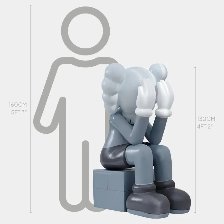Statues & Sculptures Figurative|Floor Standing^Lucify Hide 130cm Grey Resin Indoor Sculpture