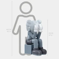 Statues & Sculptures Figurative|Floor Standing^Lucify Hide 110cm Grey Resin Indoor Sculpture