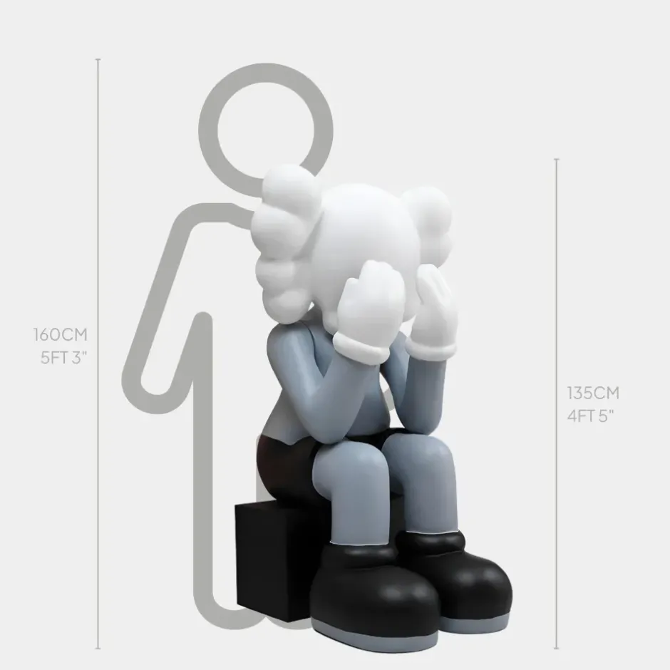 Statues & Sculptures Figurative|Floor Standing^Lucify Hide 135cm Grey Resin Indoor Sculpture