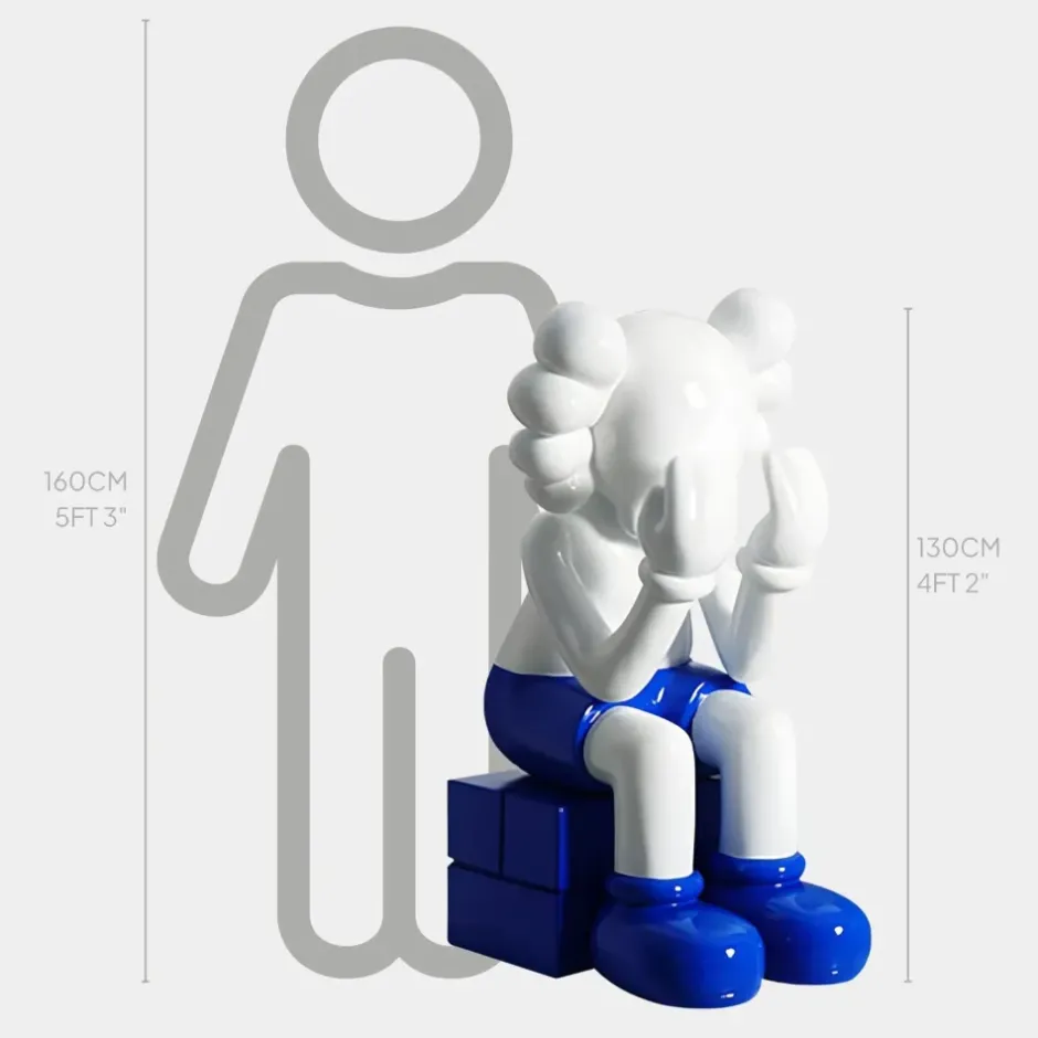 Statues & Sculptures Figurative|Floor Standing^Lucify Hide 130cm White Resin Indoor Sculpture