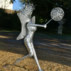 Statues & Sculptures Fairies^Luna Fairy 83cm Metal Wire Garden Sculpture