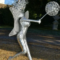 Statues & Sculptures Fairies^Luna Fairy 83cm Metal Wire Garden Sculpture