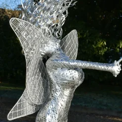 Statues & Sculptures Fairies^Luna Fairy 83cm Metal Wire Garden Sculpture