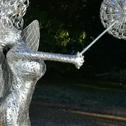 Statues & Sculptures Fairies^Luna Fairy 83cm Metal Wire Garden Sculpture