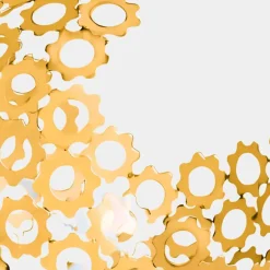 Statues & Sculptures Table Top|Abstract^Lunar Sphere 44cm Gold Metal Indoor Sculpture