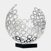Statues & Sculptures Table Top|Abstract^Lunar Sphere 48cm Silver Metal Indoor Sculpture