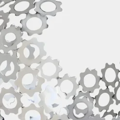 Statues & Sculptures Table Top|Abstract^Lunar Sphere 48cm Silver Metal Indoor Sculpture