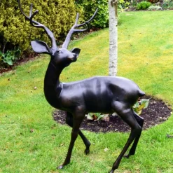 Statues & Sculptures Stags & Deers^Majestic Deer Bronze Metal Garden Statue