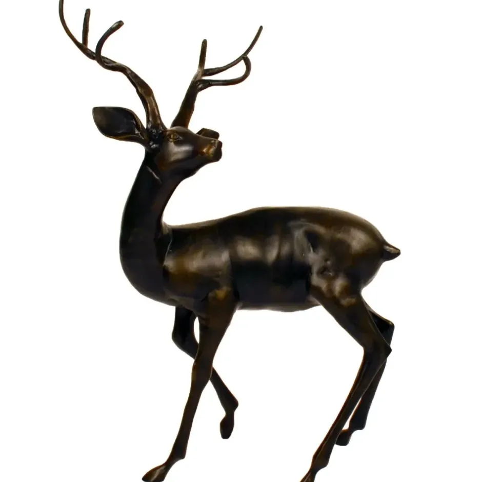 Statues & Sculptures Stags & Deers^Majestic Deer Bronze Metal Garden Statue