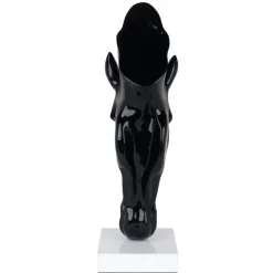 Statues & Sculptures Floor Standing|Animals^Majestic Horse Head 70cm Black Resin Indoor Sculpture