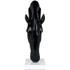 Statues & Sculptures Floor Standing|Animals^Majestic Horse Head 70cm Black Resin Indoor Sculpture