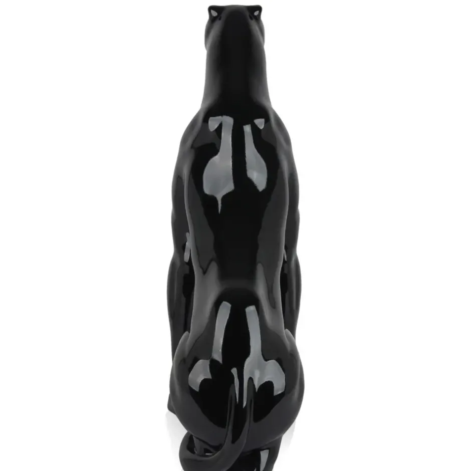Statues & Sculptures Floor Standing|Animals^Majestic Panther 78cm Black Resin Indoor Sculpture