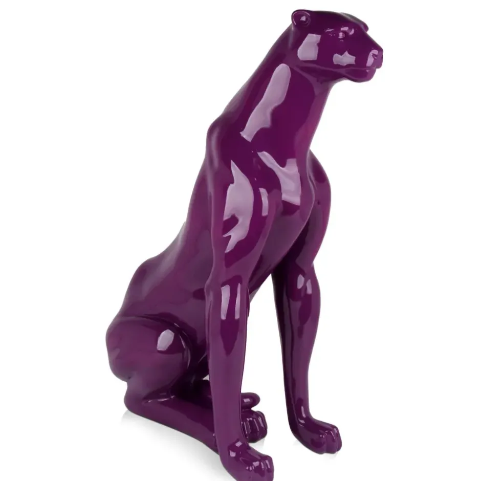 Statues & Sculptures Floor Standing|Animals^Majestic Panther 78cm Violet Resin Indoor Sculpture