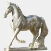 Statues & Sculptures Horses|Modern^Majestic Stallion 200cm White Marble Garden Statue