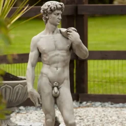 Statues & Sculptures Roman^Michelangelo David 120cm Stone Garden Statue