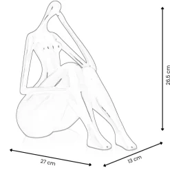 Statues & Sculptures Figurative|Table Top^Mindful Grace 26cm Black Resin Indoor Sculpture
