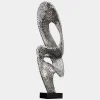 Statues & Sculptures Floor Standing|Abstract^Mirage Evolution 110cm Silver Metal Indoor Sculpture