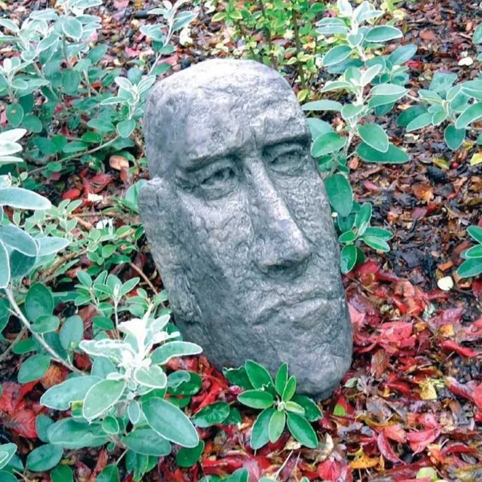 Statues & Sculptures Easter Island Heads^Moai Easter Island Head 39cm Stone Garden Ornament