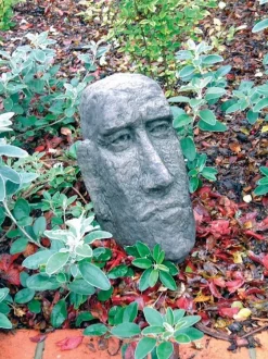 Statues & Sculptures Easter Island Heads^Moai Easter Island Head 39cm Stone Garden Ornament