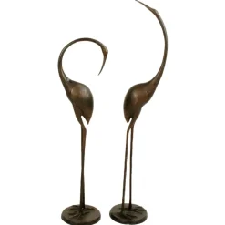 Statues & Sculptures Cranes^Modern Cranes Bronze Metal Garden Ornaments