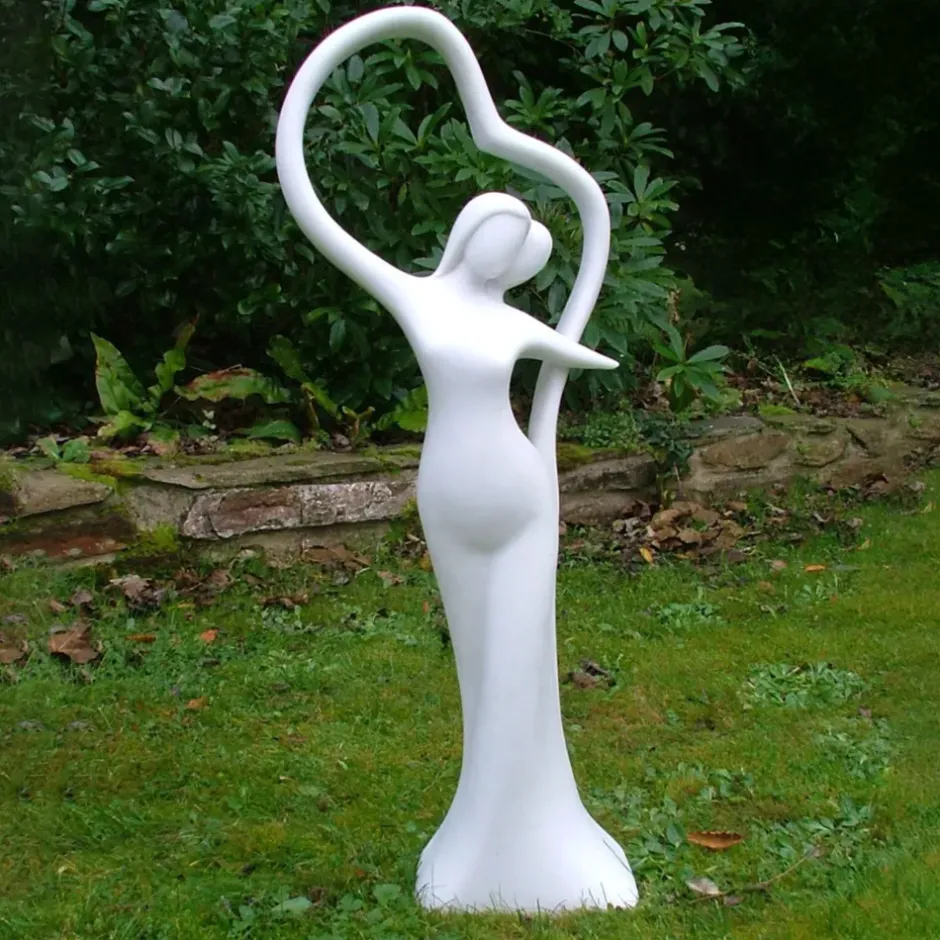Statues & Sculptures Modern^Modern Romance 80cm Marble Resin Garden Statue