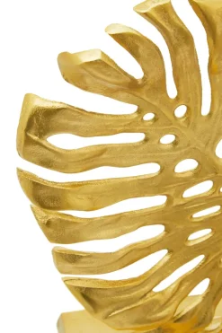 Statues & Sculptures Table Top|Contemporary^Monsera Leaf 37cm Gold Metal Indoor Sculpture