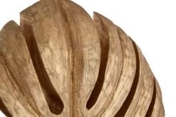 Statues & Sculptures Table Top|Contemporary^Monsera Leaf 45cm Gold Wood Indoor Sculpture
