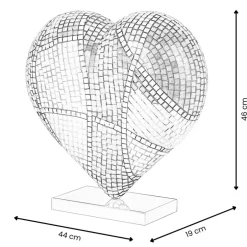 Statues & Sculptures Table Top|Pop Art^Mosaic Heart v1 46cm Pop Art Resin Indoor Sculpture