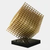 Statues & Sculptures Floor Standing|Abstract^Multiverse 150cm Gold Geometric Metal Garden Sculpture