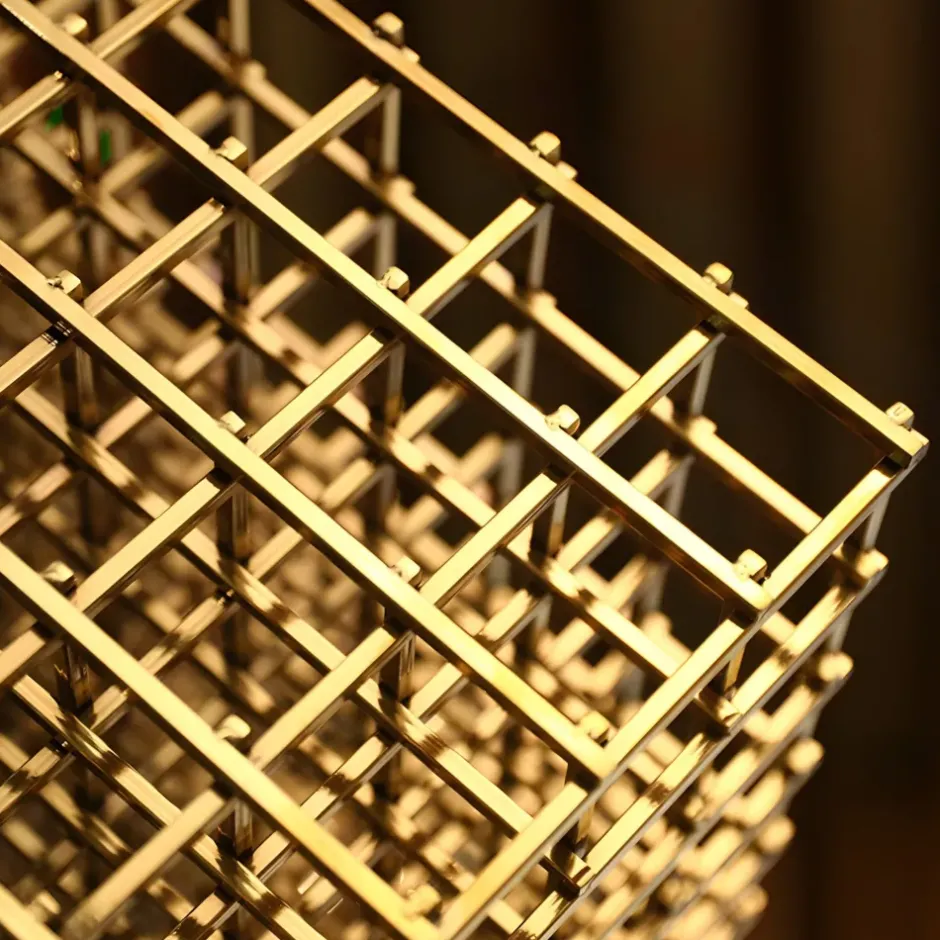 Statues & Sculptures Floor Standing|Abstract^Multiverse 150cm Gold Geometric Metal Garden Sculpture