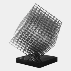 Statues & Sculptures Table Top|Floor Standing^Multiverse 100cm Silver Geometric Metal Garden Sculpture