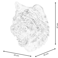 Statues & Sculptures Wall Art|Animals^Mystic Tiger 37cm Bronze Resin Wall Sculpture