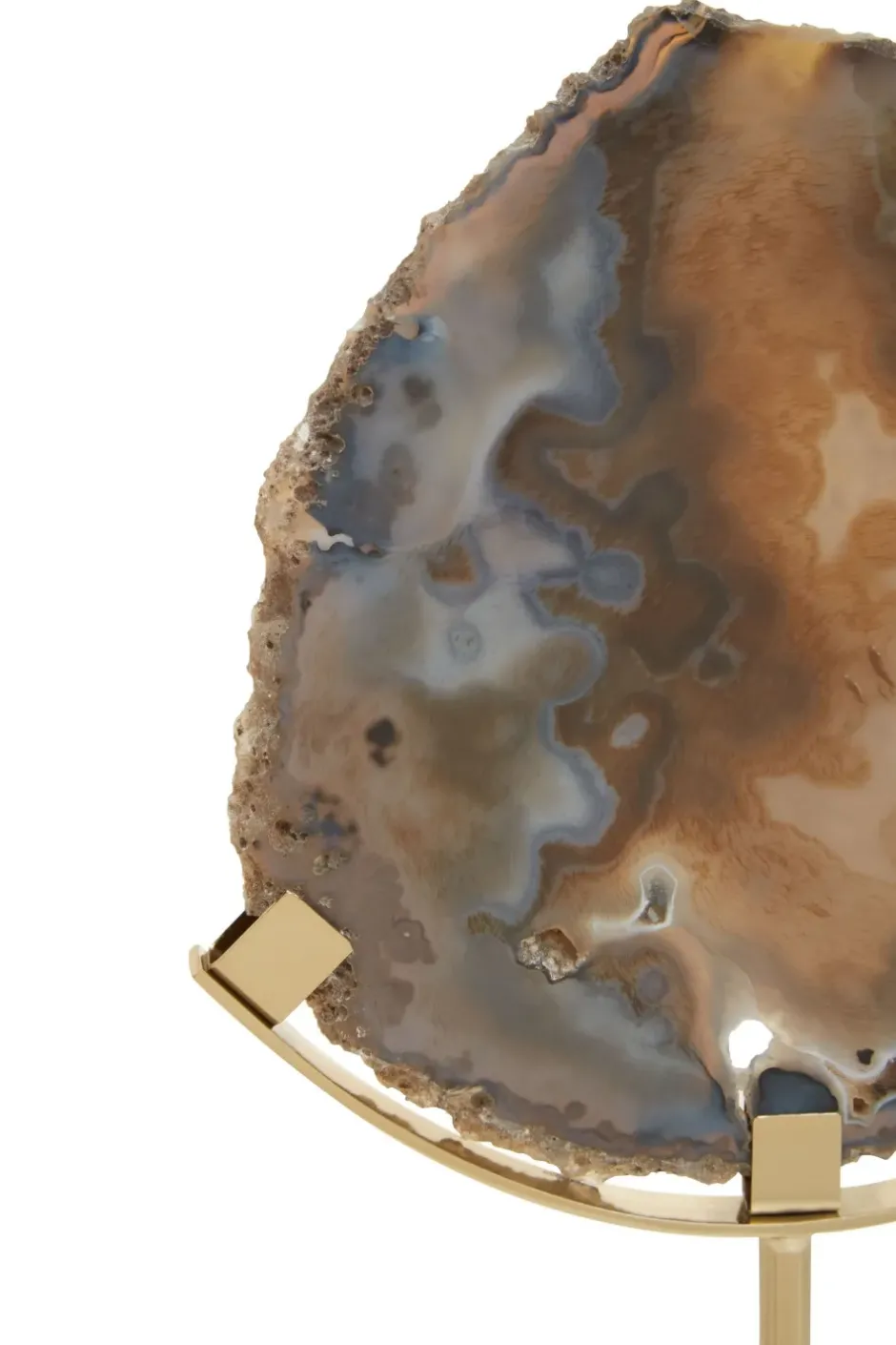 Statues & Sculptures Table Top|Abstract^Mystical Agate 30cm Black & Gold Stone Indoor Sculpture