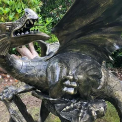 Statues & Sculptures Dragons^Mystical Dragon 232cm Bronze Metal Garden Statue