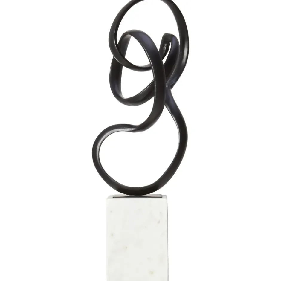 Statues & Sculptures Table Top|Abstract^Mystical Grace 60cm Black Metal Indoor Sculpture