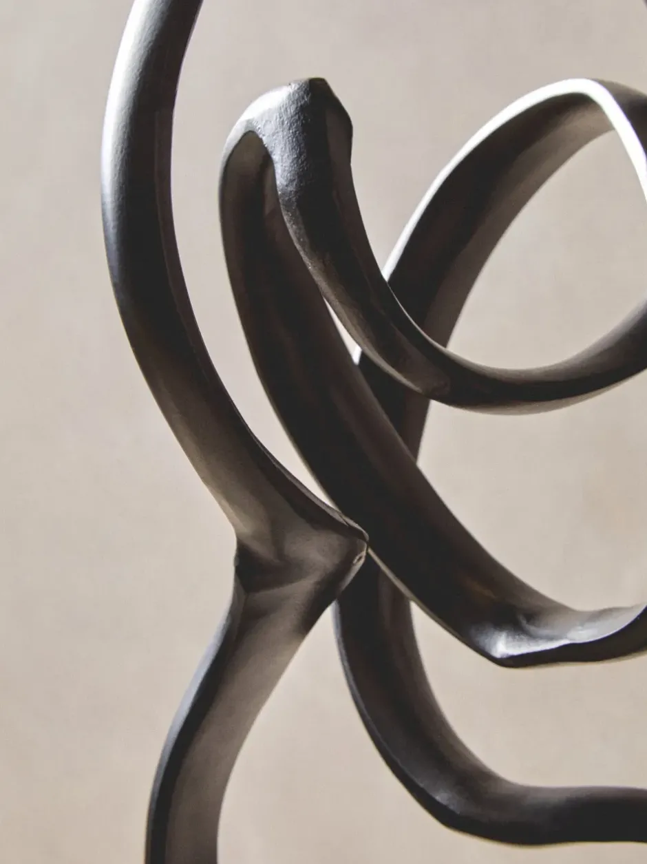 Statues & Sculptures Table Top|Abstract^Mystical Grace 60cm Black Metal Indoor Sculpture