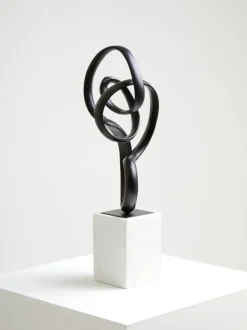 Statues & Sculptures Table Top|Abstract^Mystical Grace 60cm Black Metal Indoor Sculpture