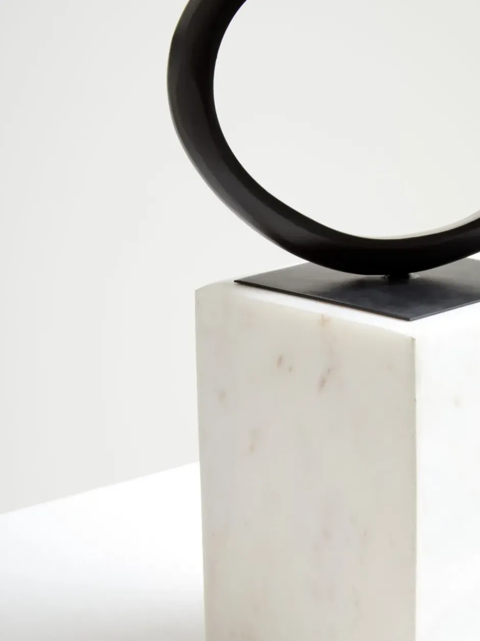 Statues & Sculptures Table Top|Abstract^Mystical Grace 60cm Black Metal Indoor Sculpture