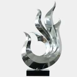 Statues & Sculptures Table Top|Floor Standing^Nexus Ignite 85cm Silver Metal Indoor Sculpture v2
