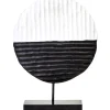 Statues & Sculptures Table Top|Abstract^Night & Day 41cm Black & White Wood Indoor Sculpture