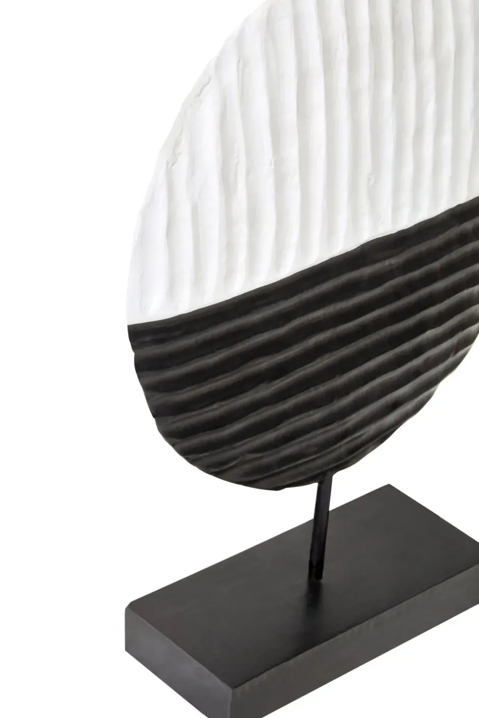 Statues & Sculptures Table Top|Abstract^Night & Day 41cm Black & White Wood Indoor Sculpture