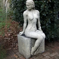 Statues & Sculptures Modern^Nude Woman 120cm Stone Garden Statue