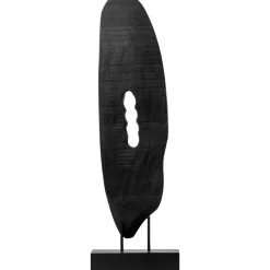 Statues & Sculptures Table Top|Abstract^Obsidian Essence 70cm Black Wood Indoor Sculpture