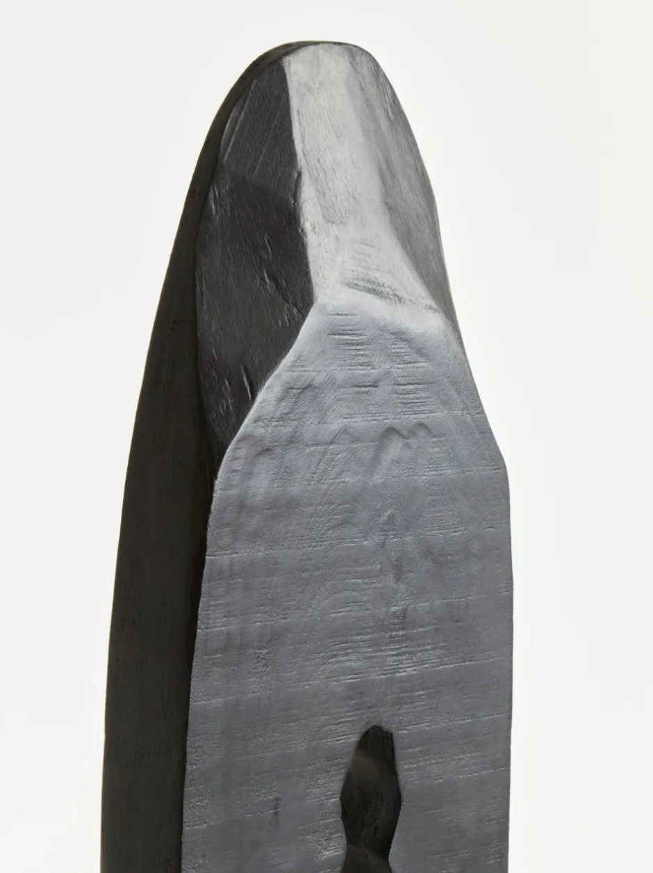 Statues & Sculptures Table Top|Abstract^Obsidian Essence 70cm Black Wood Indoor Sculpture