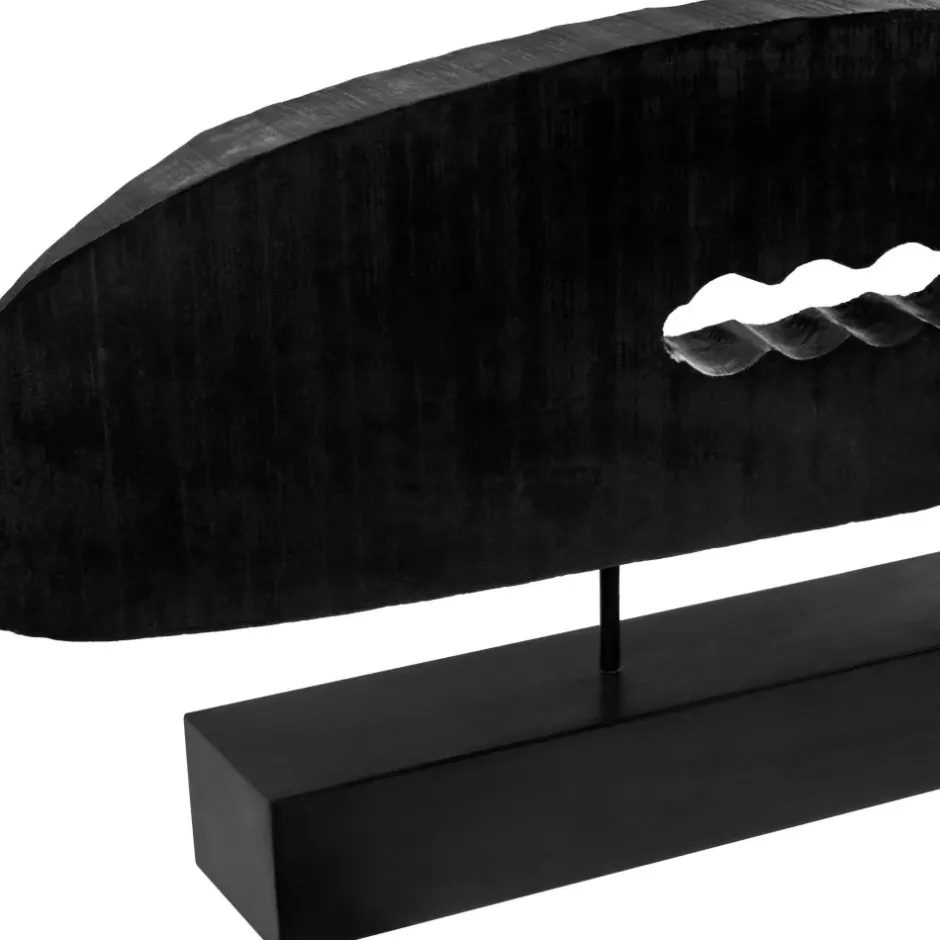 Statues & Sculptures Table Top|Abstract^Obsidian Essence 32cm Black Wood Indoor Sculpture
