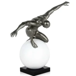 Statues & Sculptures Figurative|Table Top^Orbital Balance 47cm Anthracite Resin Indoor Sculpture