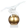 Statues & Sculptures Figurative|Table Top^Orbital Balance 47cm White Resin Indoor Sculpture