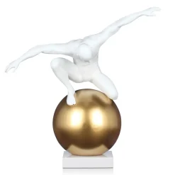 Statues & Sculptures Figurative|Table Top^Orbital Balance 47cm White Resin Indoor Sculpture